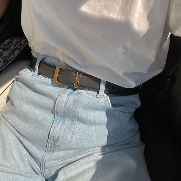 YSL Belt in Smooth Calfskin Black - Picture 1 of 6